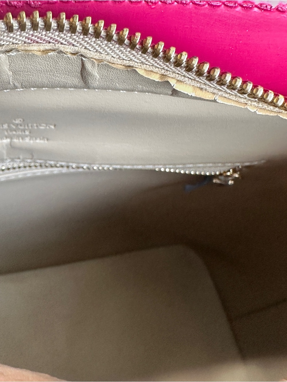 Louis Vuitton Vernis Houston Tote Custom Raspberry LM0042 April 2002 w/ COA - Picture 9 of 14